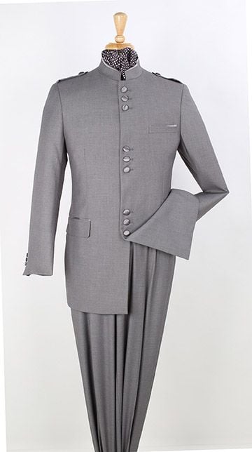 Apollo King Men's 2 Piece Nehru Style Outlet Suit - Mandarin Collar