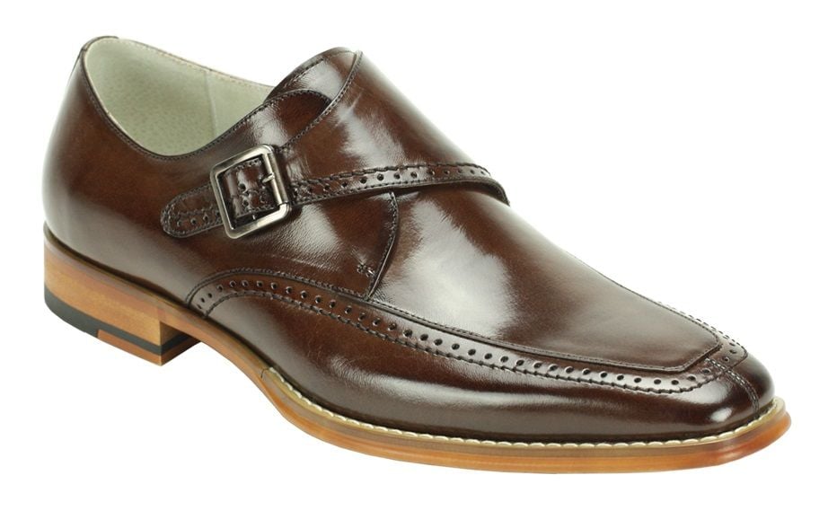 Giovanni Men's Leather Dress Shoe - Fashion Buckle Strap