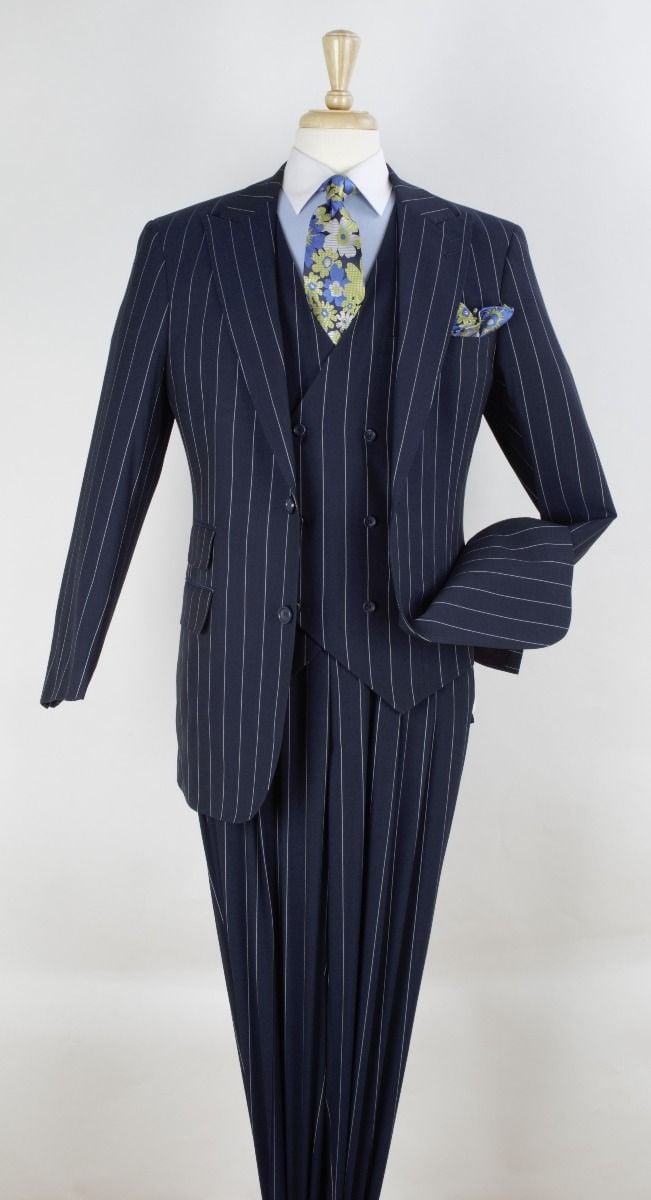 Royal Diamond Men's 3pc Fashion Suit - Pinstripe