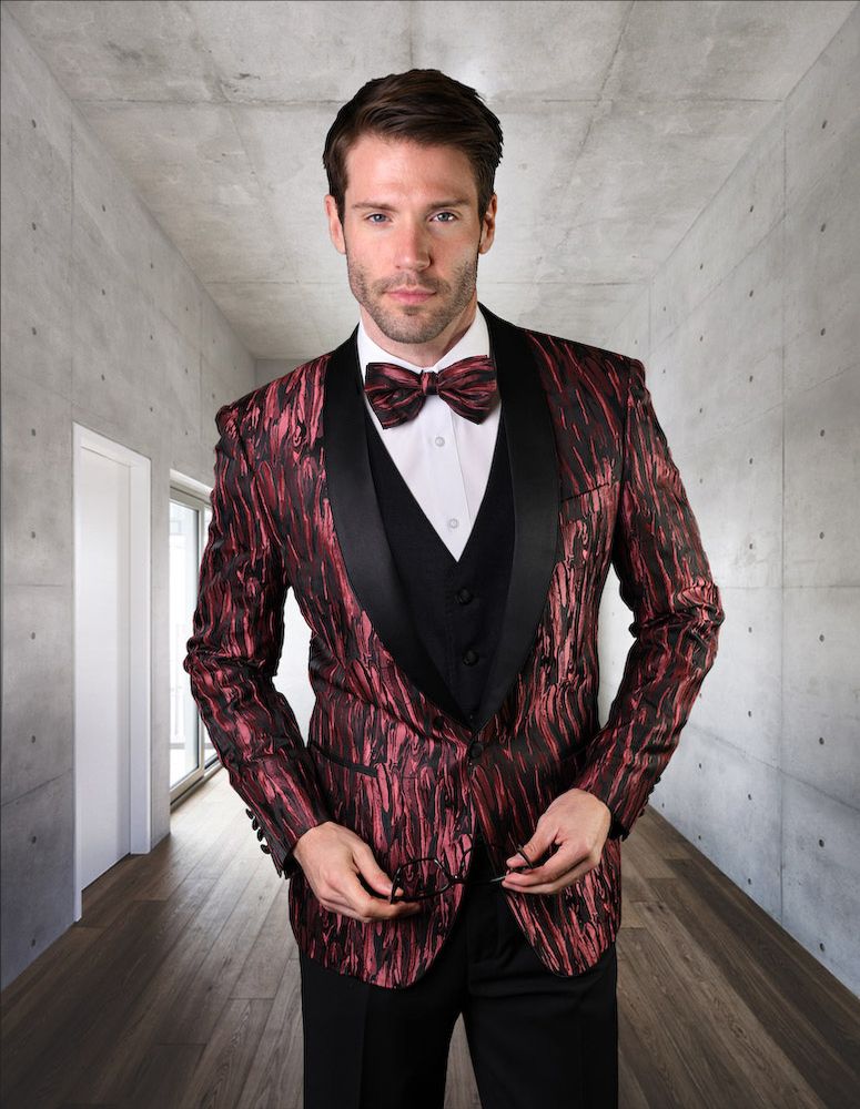 Statement Men's Outlet 3 Piece Unique Fashion Suit - Layered Tones