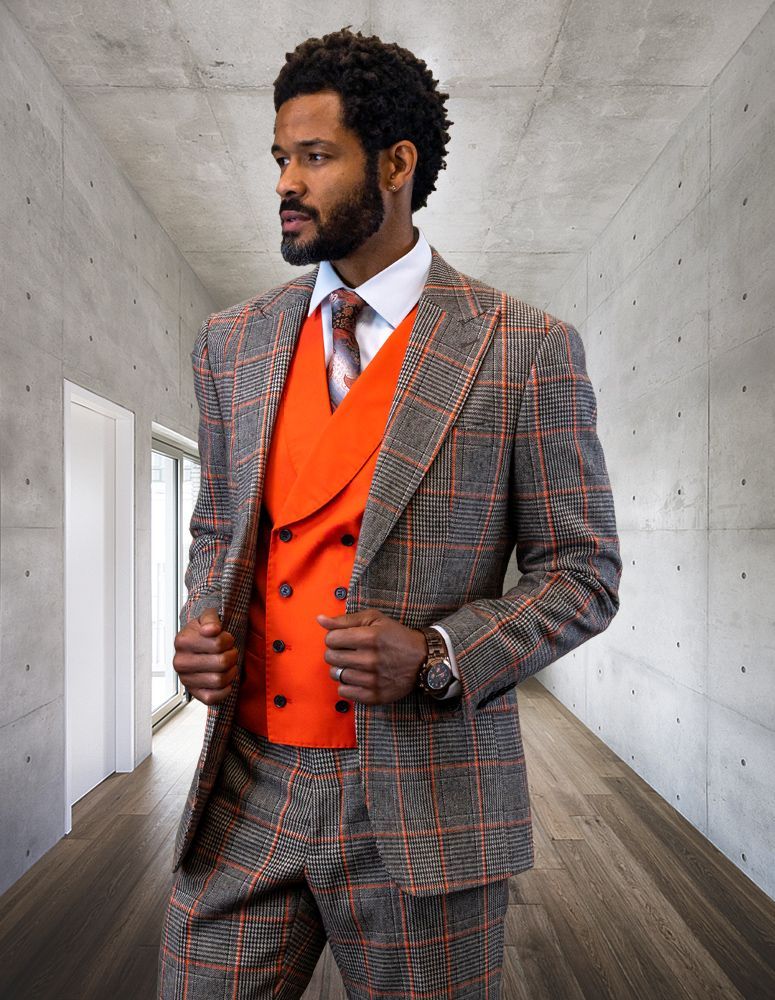 Statement Men's Outlet 100% Wool 3 Piece Suit - Vibrant Colors