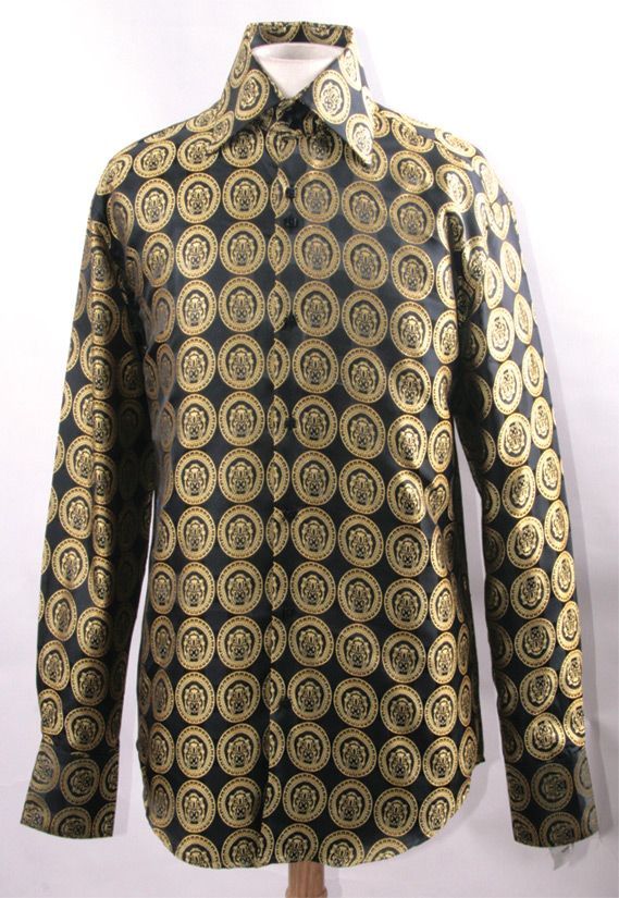 black and gold mens dress shirt