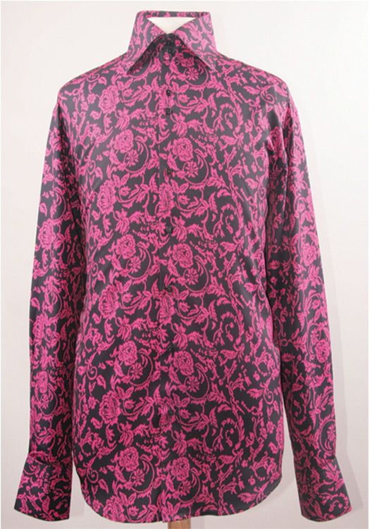 Daniel Ellissa Men's Outlet Fashion Dress Shirt - Two Tone Floral
