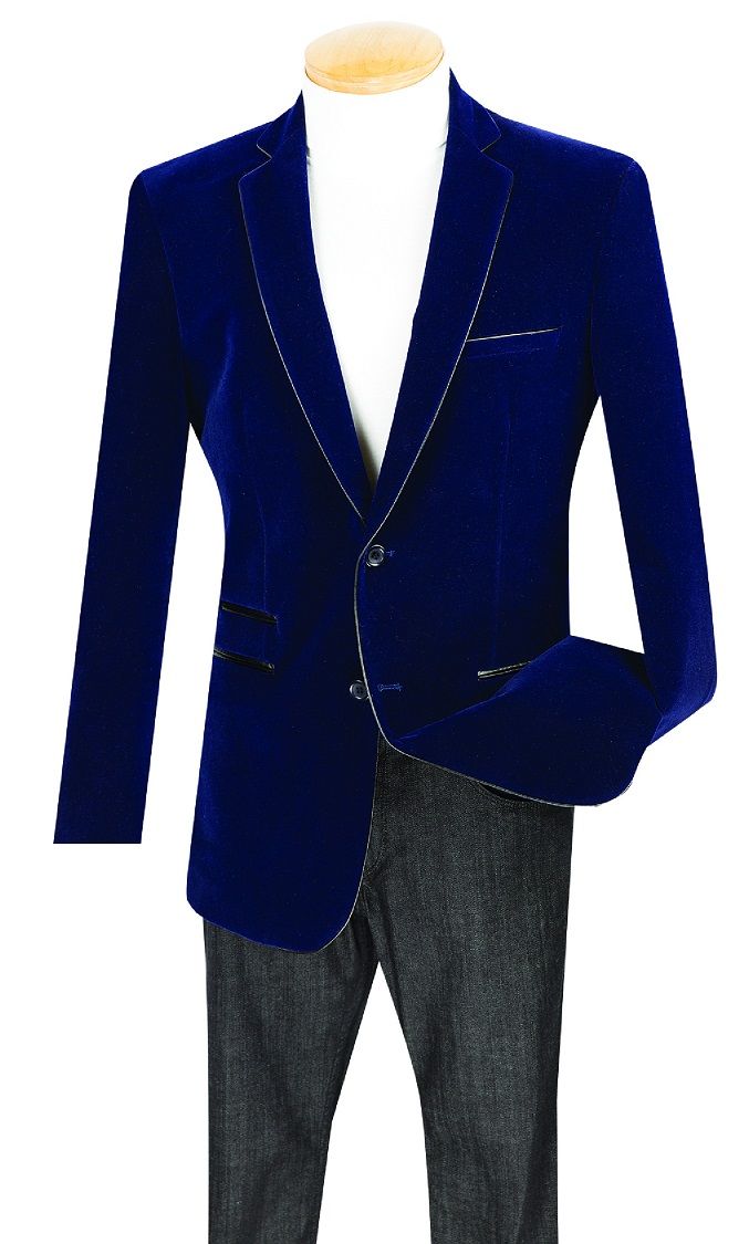 Slim Fit Velvet Sport Coat (Wine) BS-02