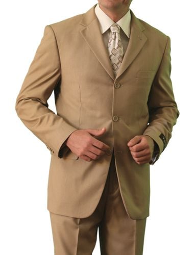 Men's Poplin Dacron 2button High Fashion Suit 2 tone Royal/Black 7022 