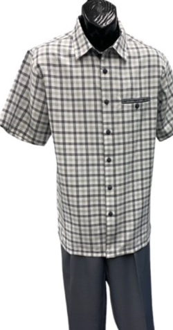 M Men’s Houndstooth Walking Suit by Dreams by Zacchi – 2 Piece Lei sure Set in black/white- $99