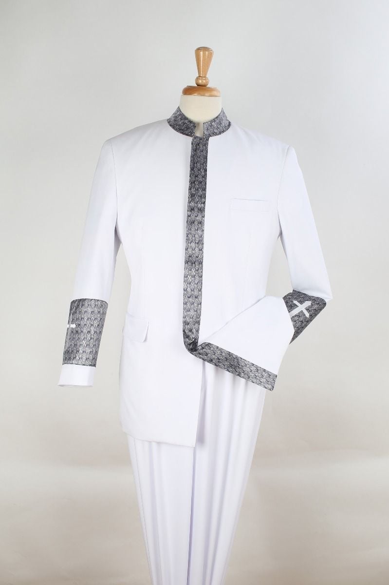 Apollo King Men's Outlet 2pc Nehru Style Suit - Pastor Suit