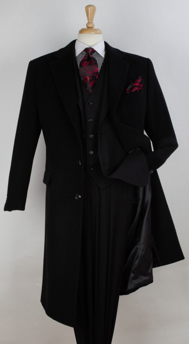 Apollo King Men s Outlet Full Length Top Coat 3 Button Coat