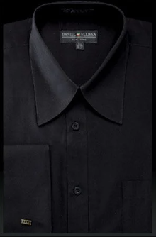 Daniel Ellissa Men's Outlet French Cuff Dress Shirt - Pat Riley Collar