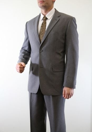 Tazio Men's 2 Piece Solid Discount Outlet Suit - 2 Button