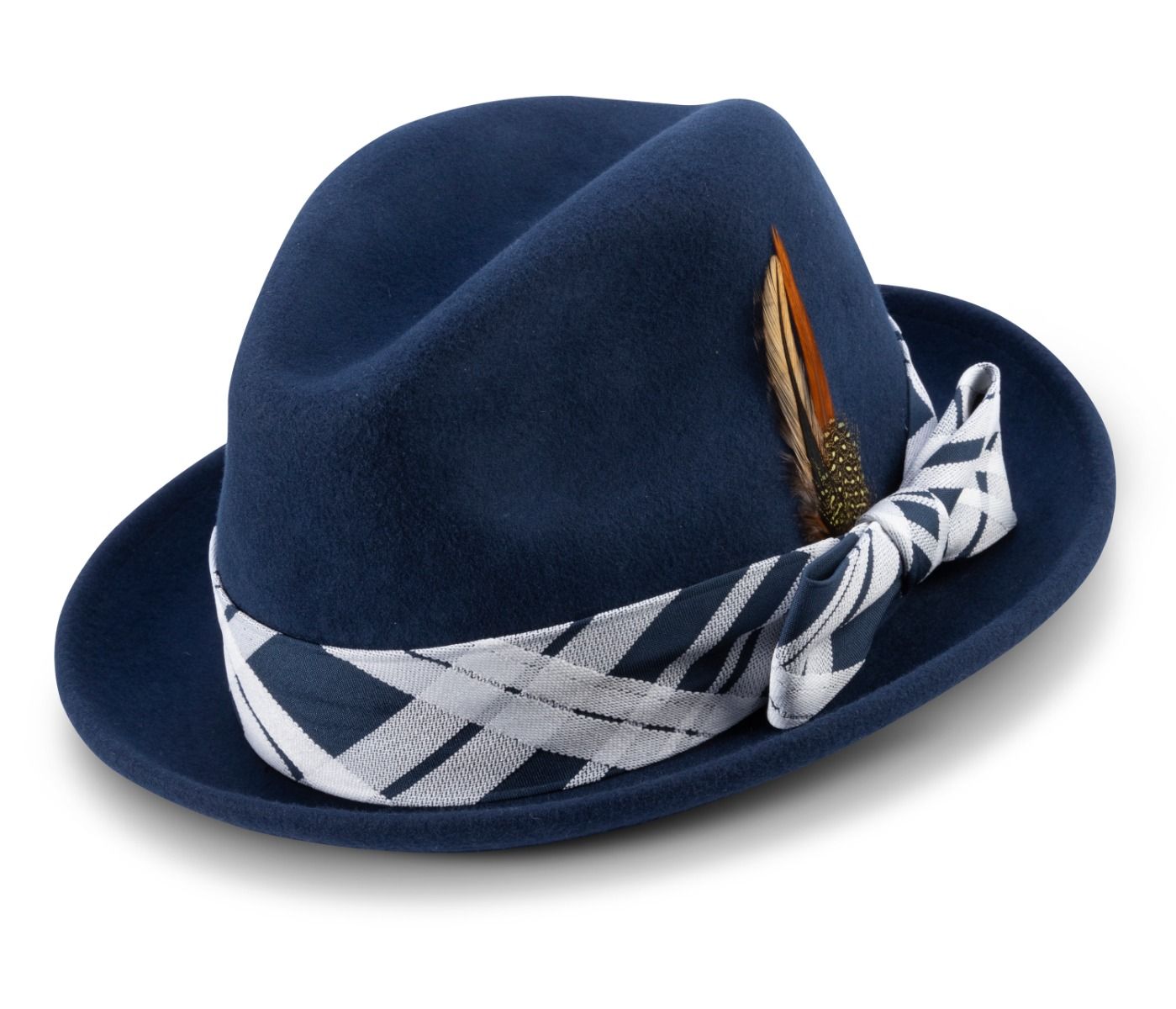 Montique Men's Fashion Wool Fedora Hat 