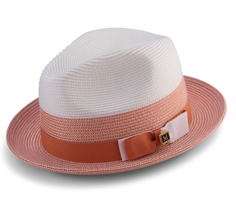 Montique Men's Fedora Style Straw Hat 