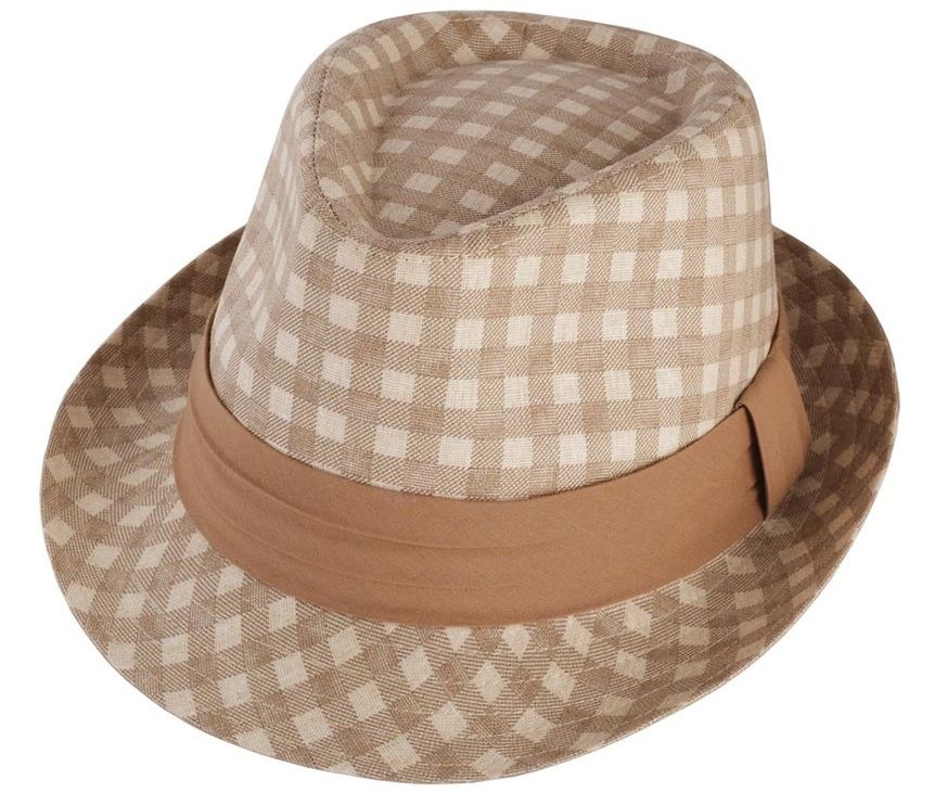 Karl Knox Men's Fedora Style Dress Hat - Mini Windowpane