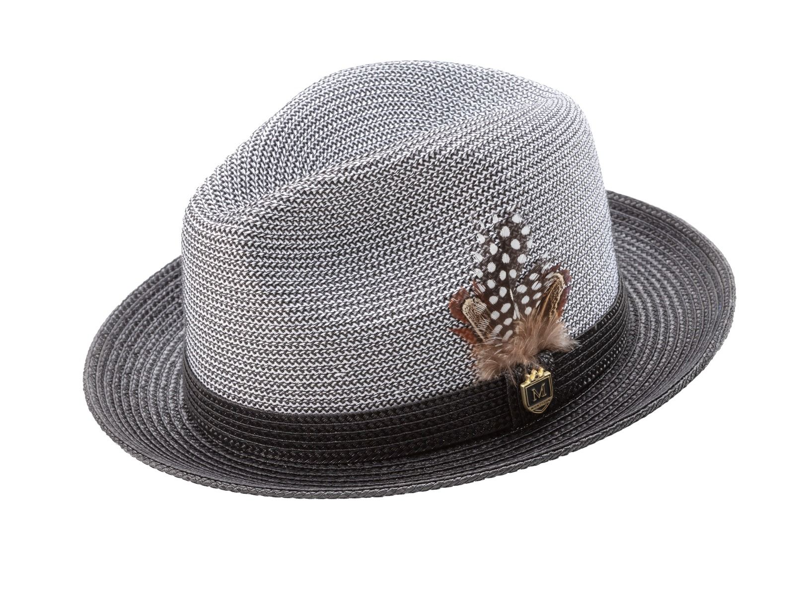 Fedora Style Straw Hat - Weave Pattern