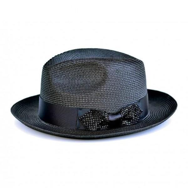 Steven Land Men's Straw Fedora Hat - Hollywood Style