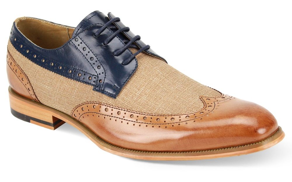 Giovanni Men's Fashion Dress Shoe - Tricolor Tweed/Leather