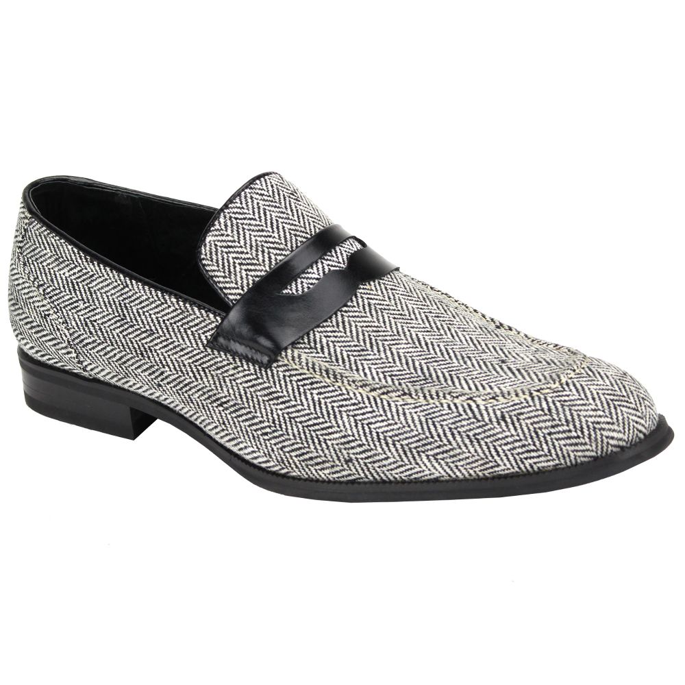 Giovanni Men's Wool Tweed Outlet Dress Loafer - Unique Fashion