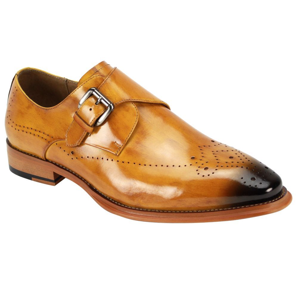 Giovanni Men's Outlet Leather Dress Shoe Sleek Leather Buckle