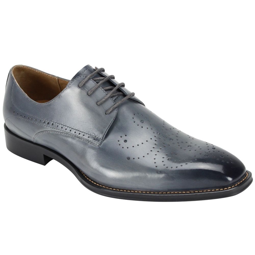 Giovanni Men's Leather Dress Shoe - Perforated Pattern