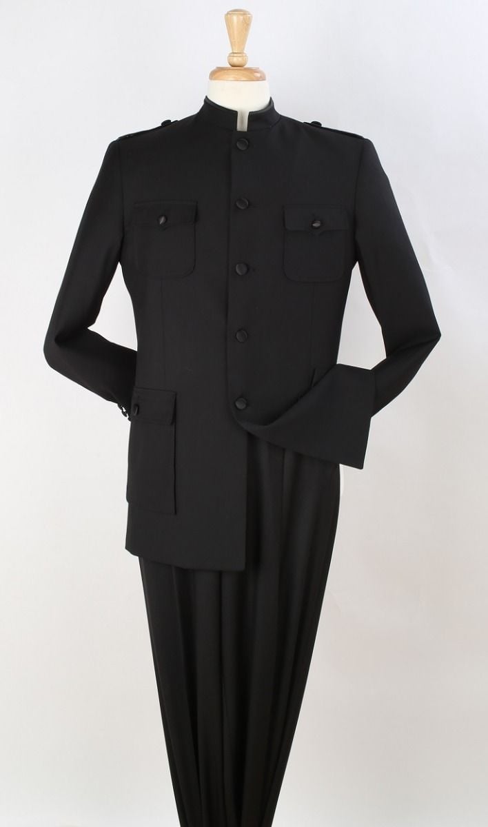 Apollo King Men's Outlet 2 Piece Nehru Style Suit - Fashion Pockets