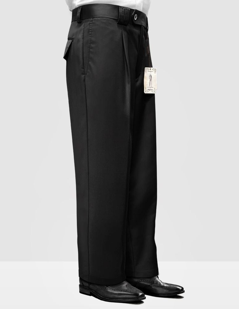 Zacchi Men's Wide Leg Outlet Pants - Classic Pleated Style