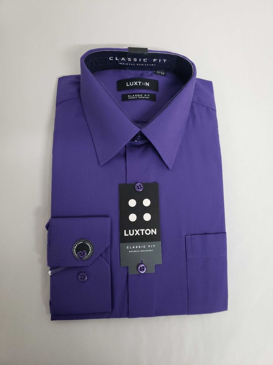 Available in More Colors Luxton Men’s Regular Fit Long Sleeve Cotton Poly Dress Shirt
