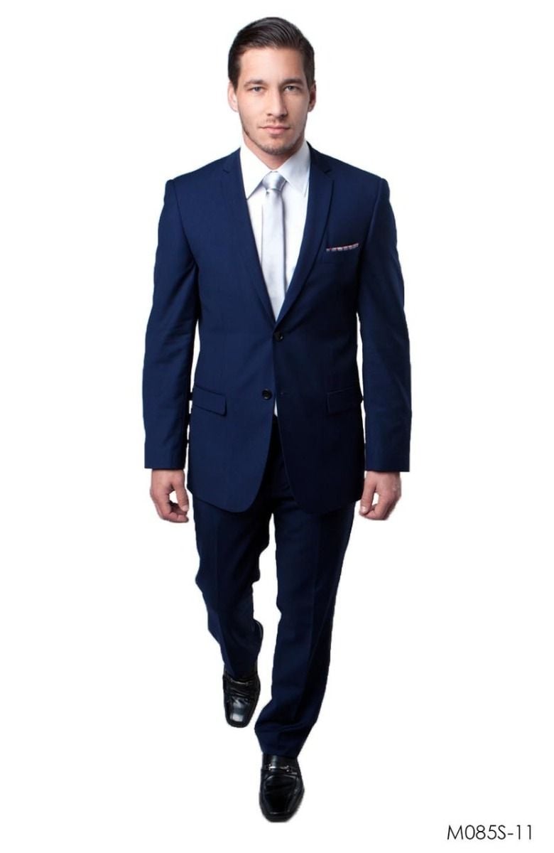 Tazio Men's 2 Piece Outlet Slim Fit Suit - 2 Button Jacket