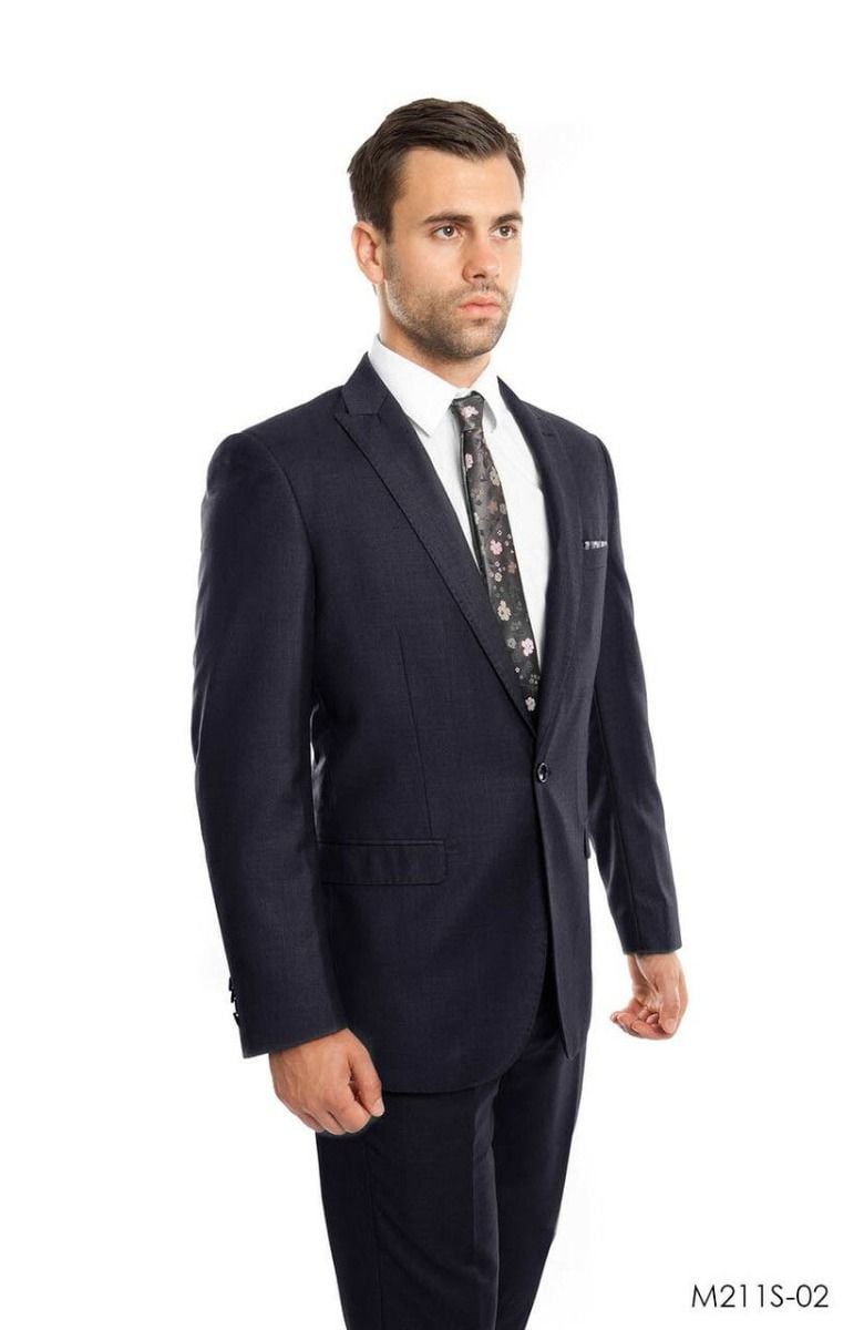 CCO Men's Outlet 2 Piece Slim Fit Suit - Classic Solid Colors