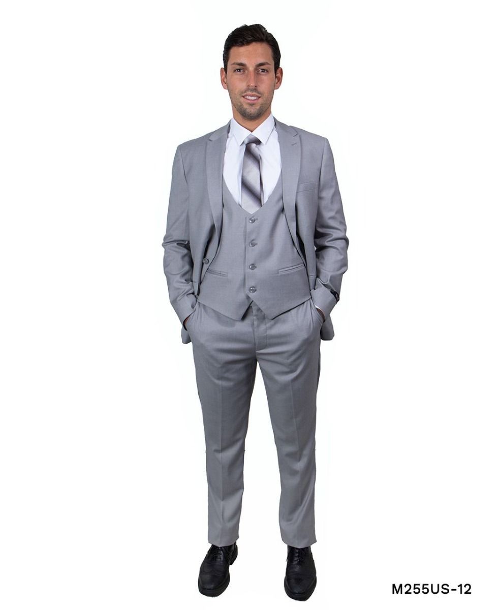 Tazio Men's Outlet 3 Piece Ultra Slim Fit Executive Suit - Classy Business