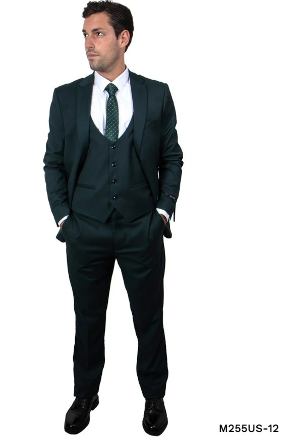 3pcs Men's Slim Two-color Business Suit