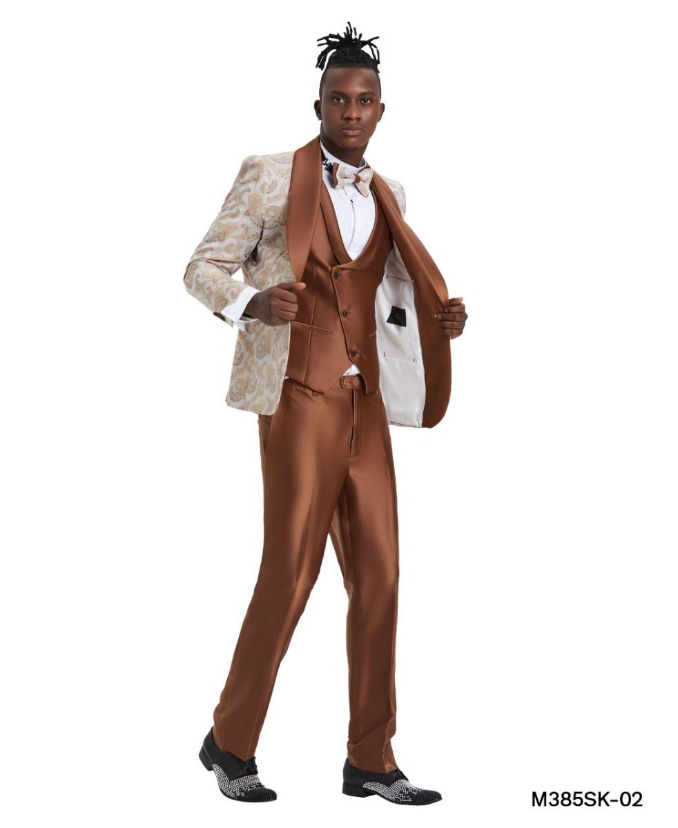 Burnt Orange/rust 3 Piece Suit - 46 regular mens nwt suits | eBay