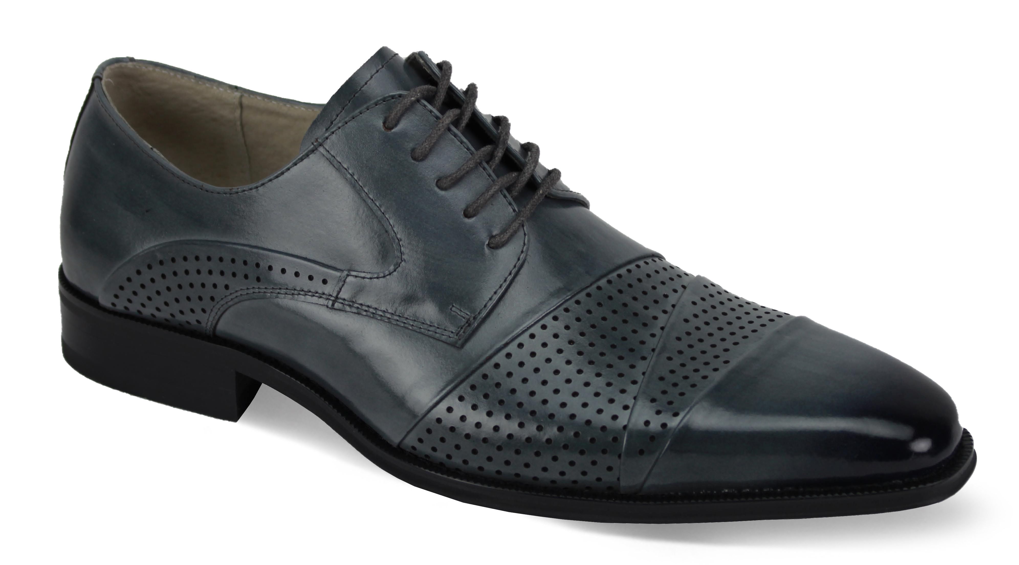 Giovanni Men's Outlet Leather Dress Shoe - Layered Perforations