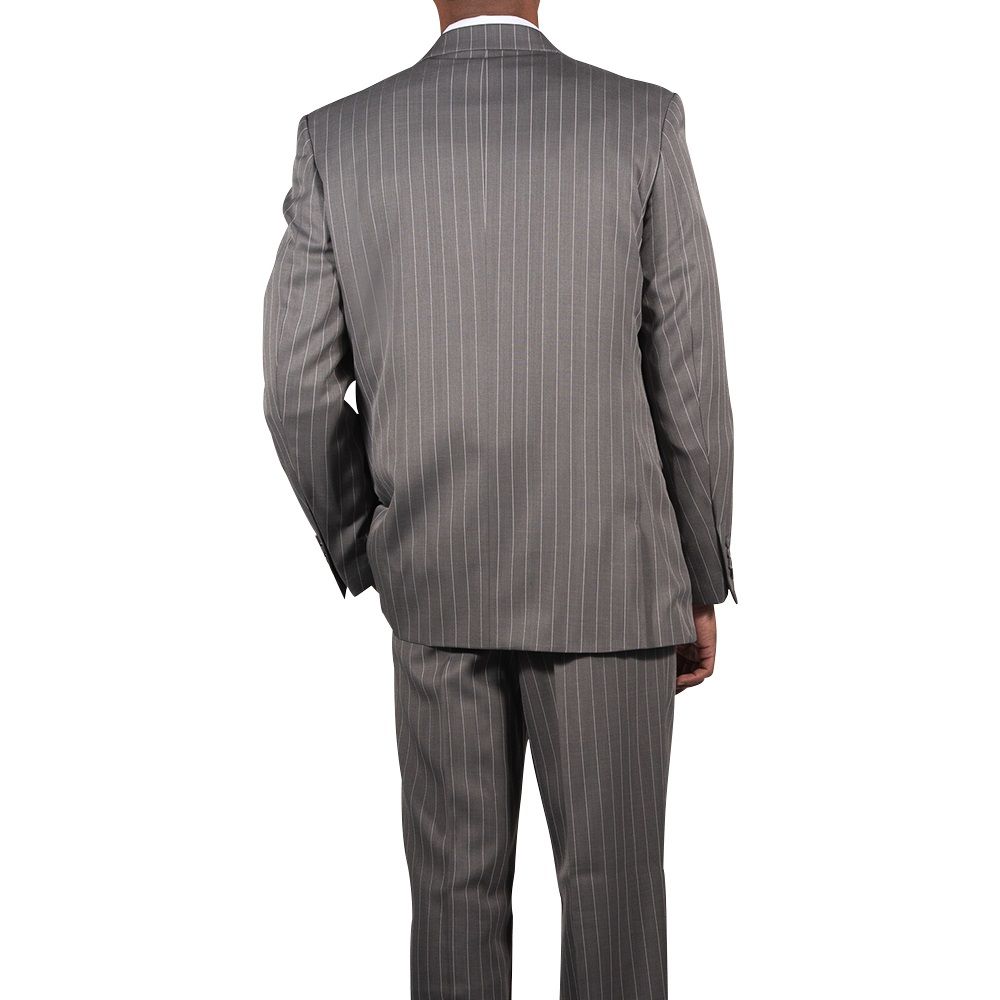 STACY ADAMS Mens 3-Piece Peak Lapel Plaid Vested Suit STACY ADAMS Mens 3-Piece Peak Lapel Plaid Vested Suit