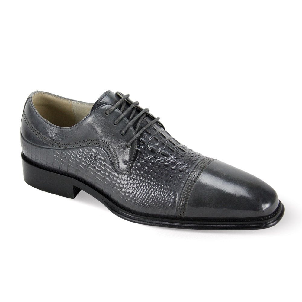 Men Dress Shoes-Alligator-White 