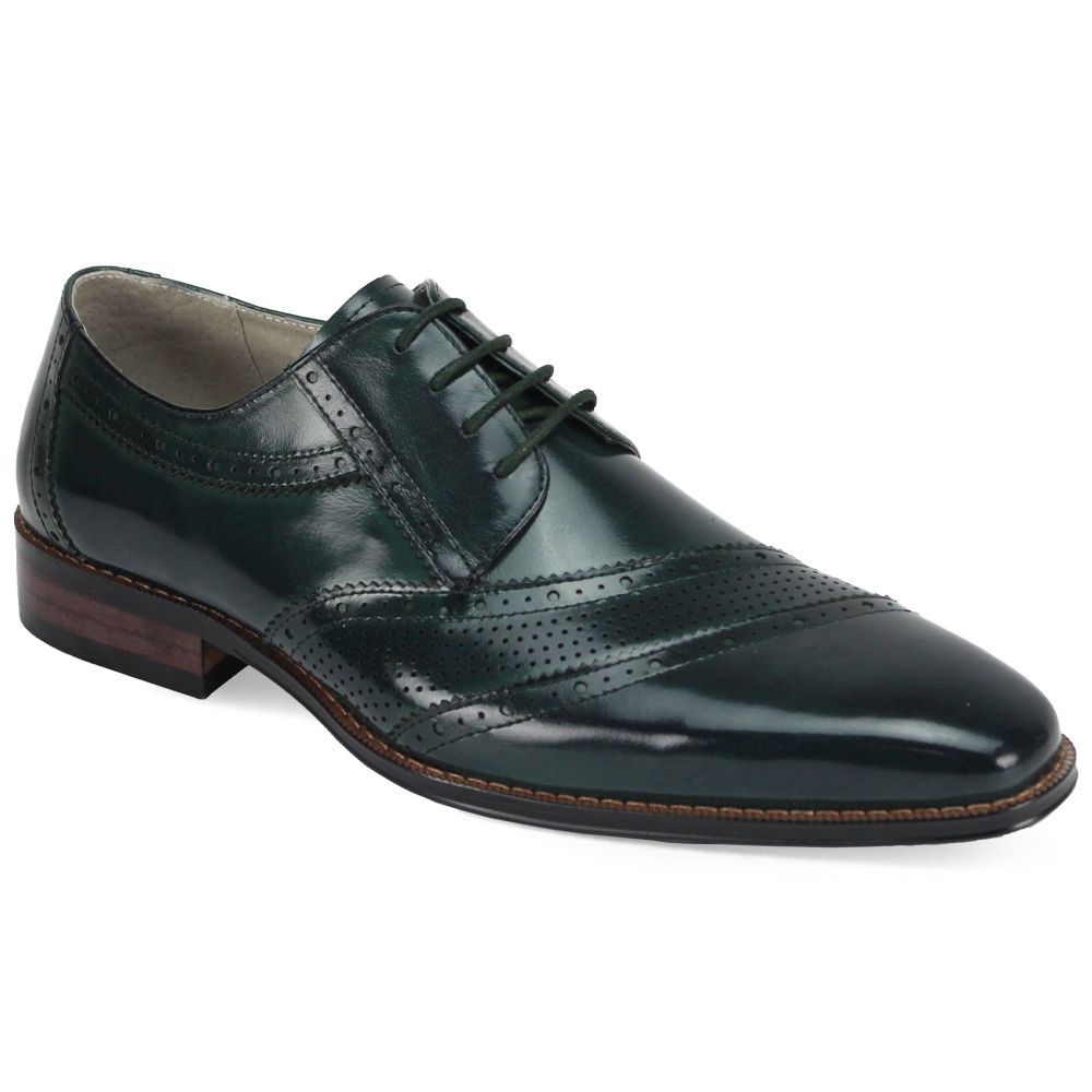 Giovanni Men's Leather Dress Shoe - Stylish Perforations