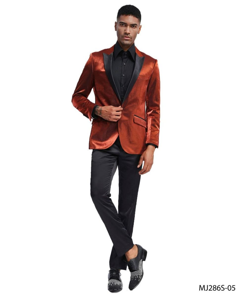 Tazio Men's Classic Fashion Sport Coat - with Textured Shine