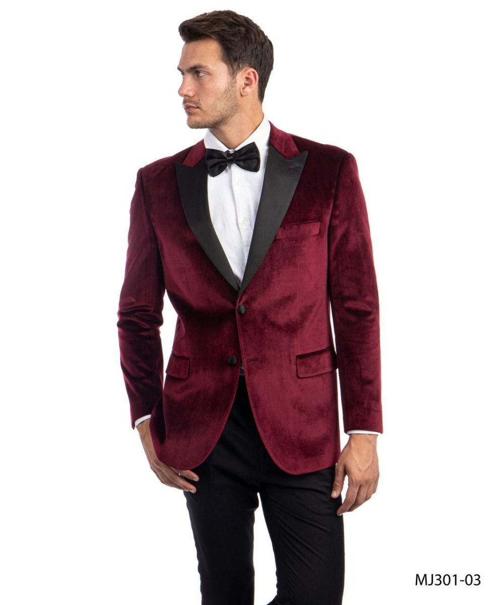 Tazio Men's Outlet Slim Fit Fashion Sport Coat - Fashion Velvet