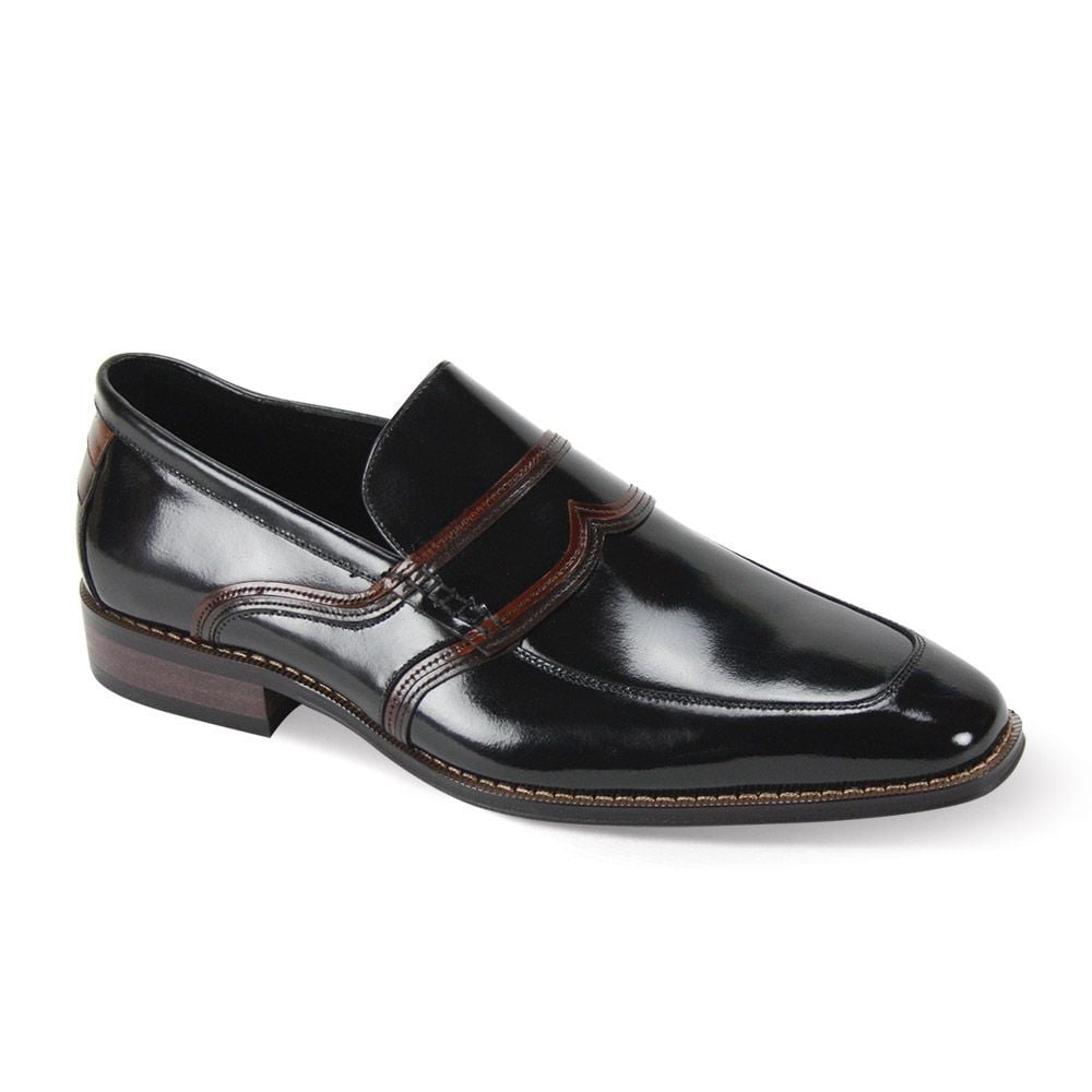 Giovanni Men's Outlet Slip On Leather Dress Shoe - Stripe Accent