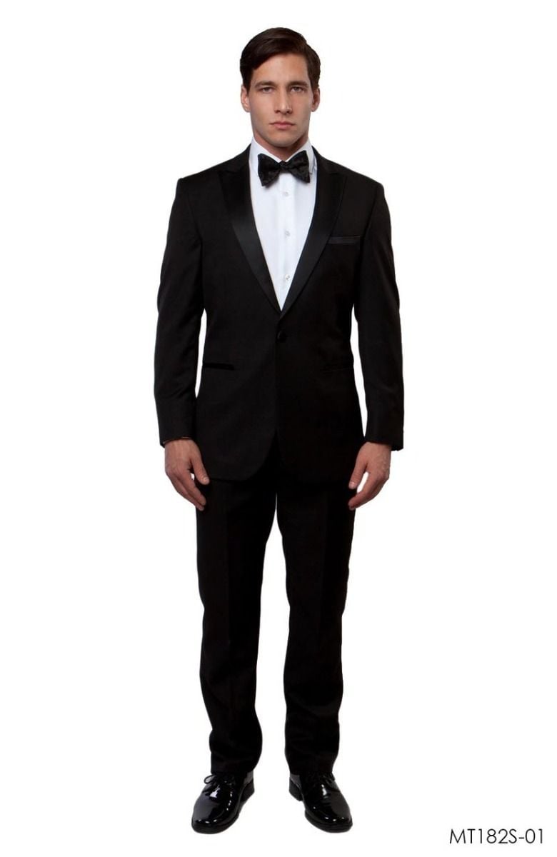Bryan Michaels Men's Outlet 2pc Slim Fit Tuxedo - Dark Accents