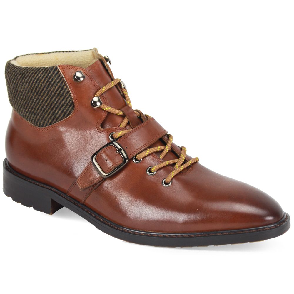 Giovanni Men's Leather Dress Boot - Buckle Strap