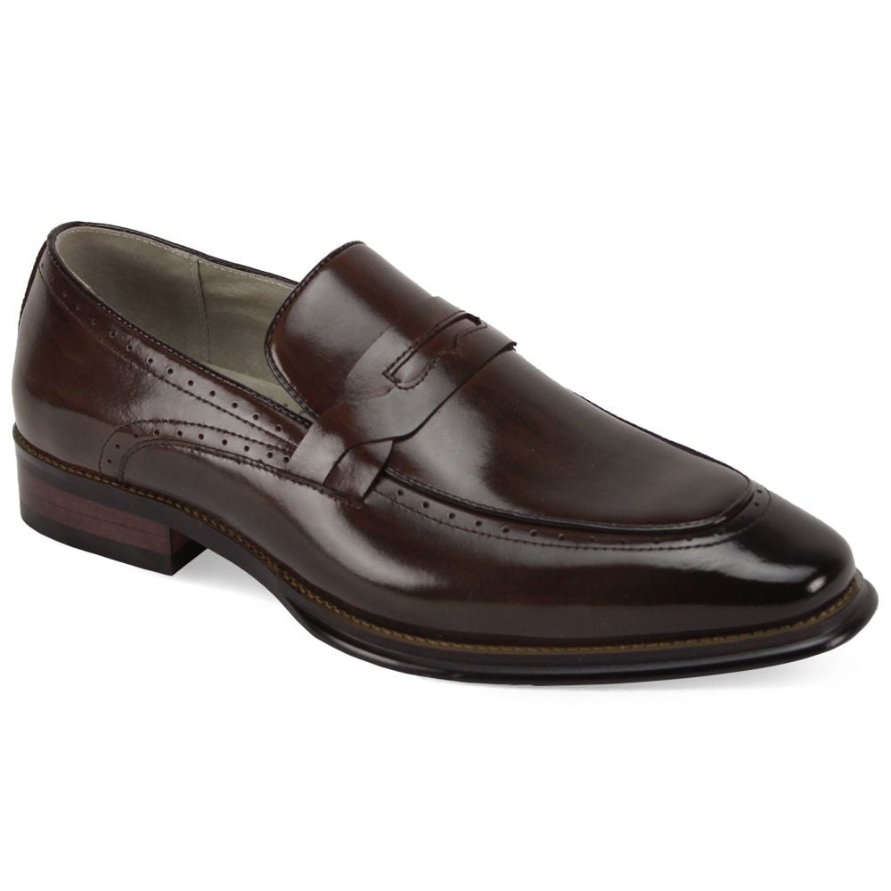 Giovanni Men's Outlet Leather Dress Shoe - Perforated Loafer