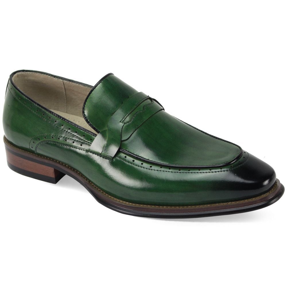 Giovanni Men's Outlet Leather Dress Shoe - Perforated Loafer