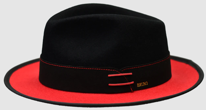 Bruno Capelo Men's Australian Wool Fedora Hat - Suede Accents