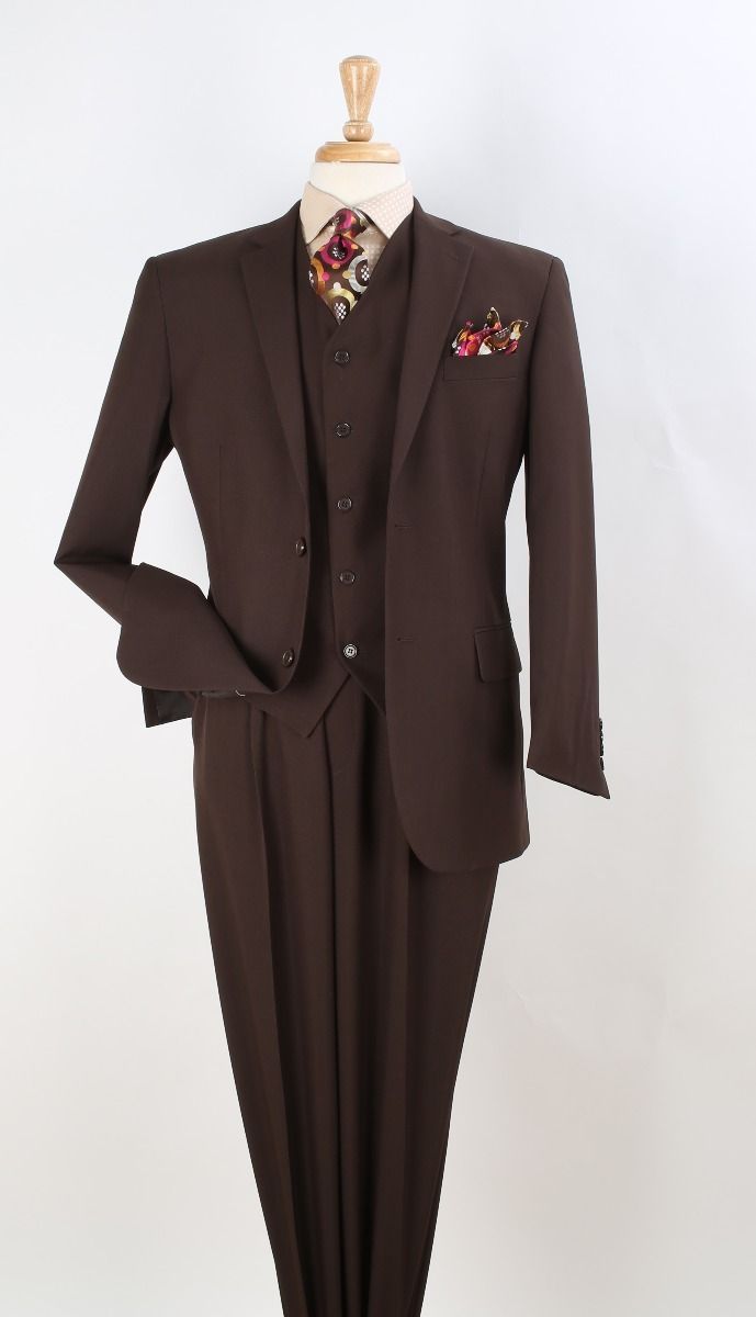 Apollo King Men's Outlet 100% Wool Suit - Classic Executive