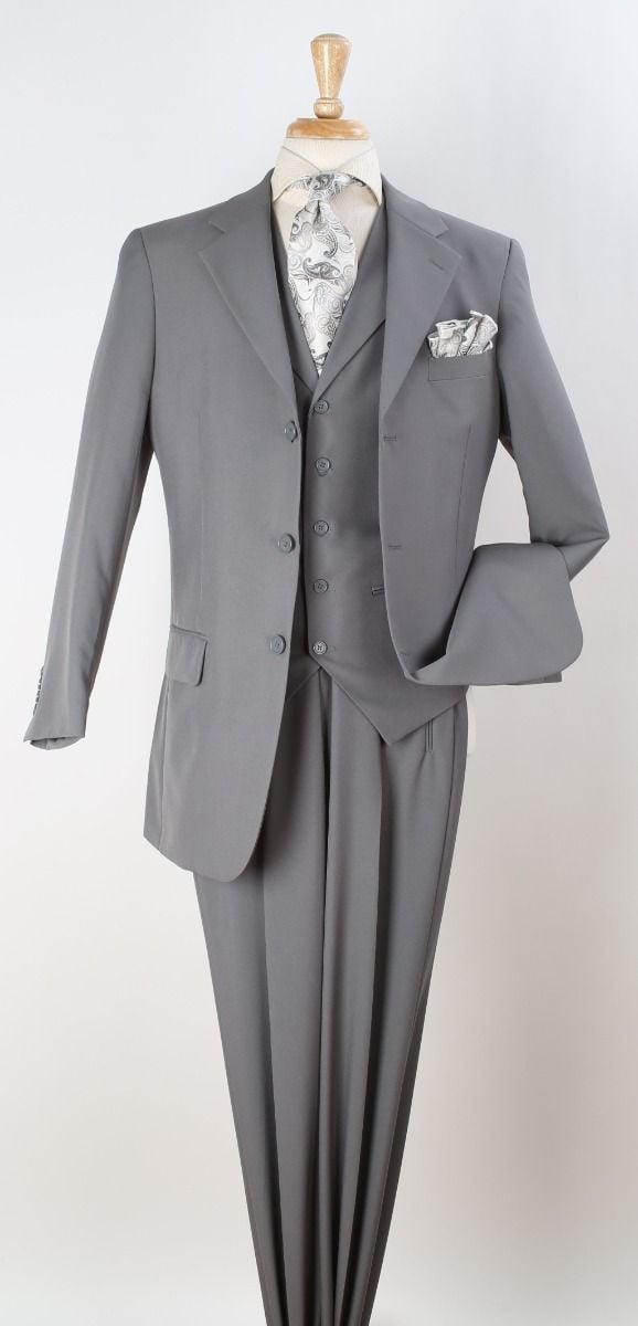 Royal Diamond Men's 3pc Outlet Fashion Suit - Solid Color