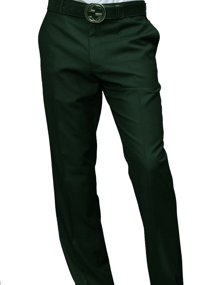 Statement Men's Outlet 100% Wool Dress Pants - Flat Front Slacks