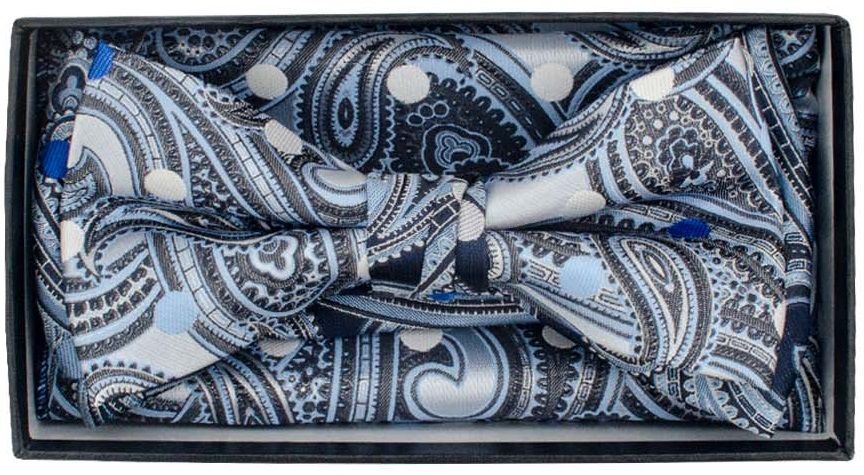 Karl Knox Men's Square End Bow Tie Set - Exotic and Bold 