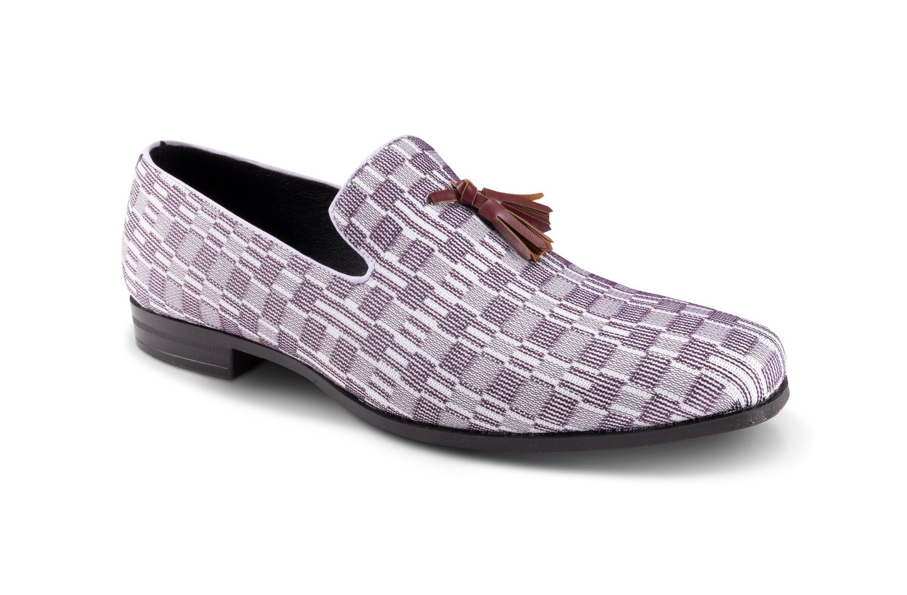 Montique Men's Fashion Loafer Shoe - Abstract Checker