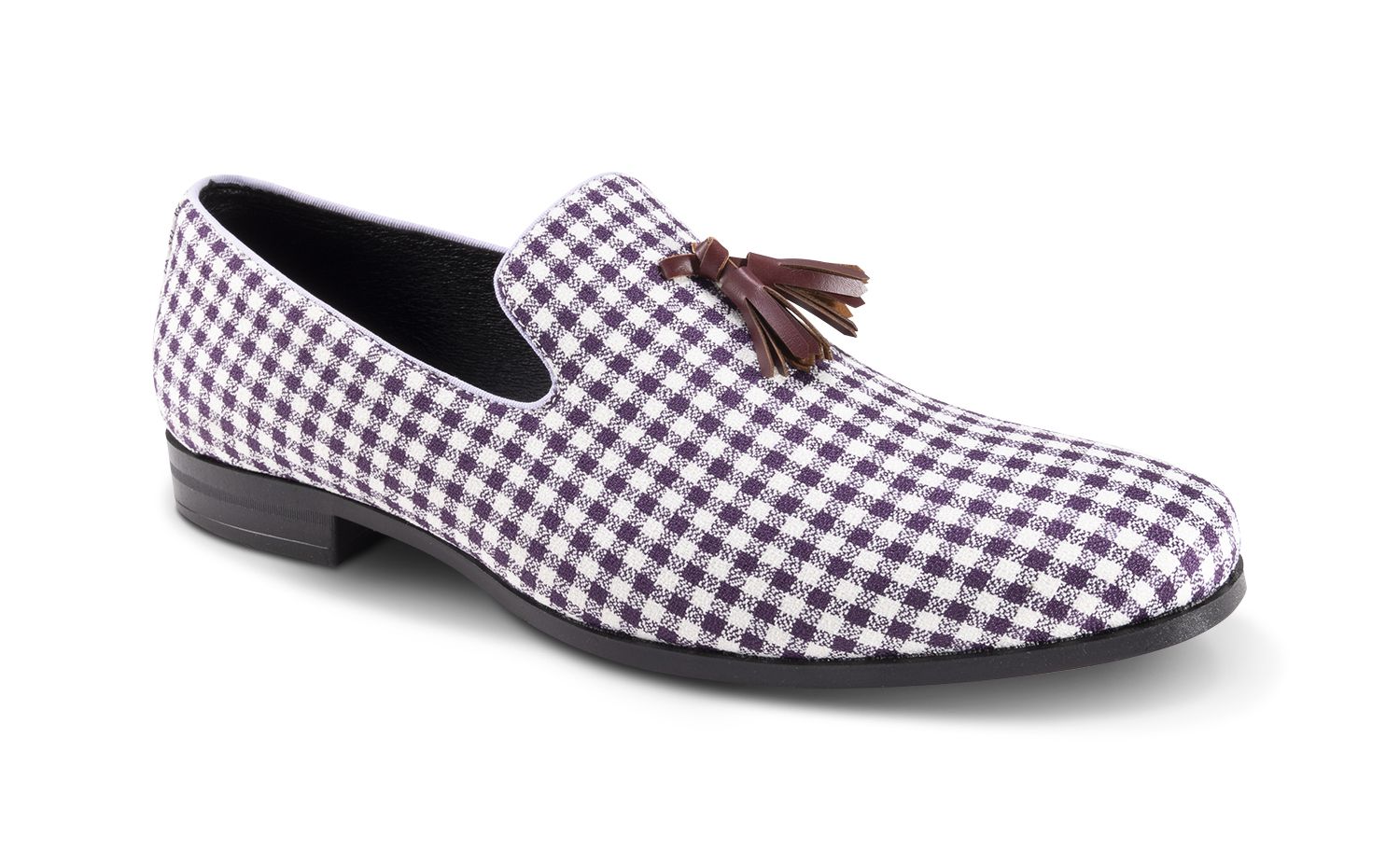 Montique Men's Fashion Loafer - Textured Plaid