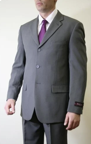 Tazio Men's 2 Piece Outlet Suit - Non Vented 3 Button Jacket